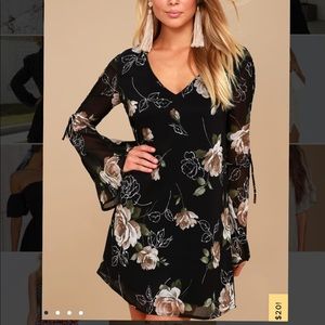 Lulus Floral Tie-Arm Dress